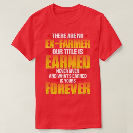 Fa用のExFarmer誇りを持った農家Tシャツはない Tシャツ (デザイン正面)