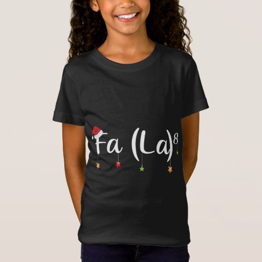 FA8数学おもしろい先生サンタFA LAクリスマスホリデイ Tシャツ (正面)