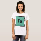 Fa - ファインアート 化学元素記号 tシャツ (正面フル)