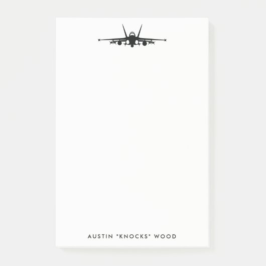 FA-18C Hornet Personalize Post-It Note Pad ポストイット (正面)