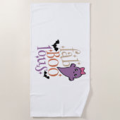 Fa BOOラウファブーハロウィーン幽霊 ビーチタオル (正面)