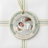 Fa Laヴィンテージシート音楽誕生統計ベビー写真 セラミックオーナメント