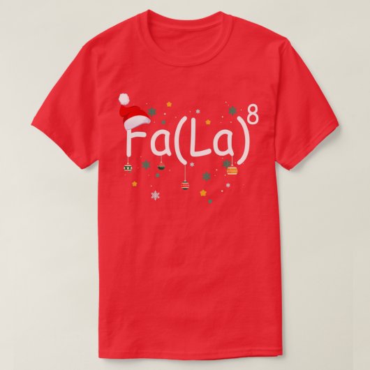 FA LA8クリスマスサおもしろいンタFa La Math 1 Tシャツ (デザイン正面)