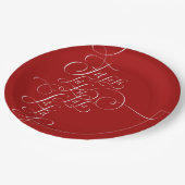 Fa la – クリスマス書道 – デッキザホールズ ペーパープレート (アングル)
