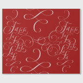 Fa la – クリスマス書道 – デッキザホールズ ラッピングペーパー (フラット)