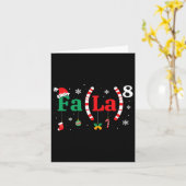 Fa (la)8おもしろい Christmas Santa Fa La Math先生 カード (黄色い花)