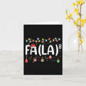 Fa (la)8おもしろい Christmas Santa Fa La Math先生 カード (黄色い花)