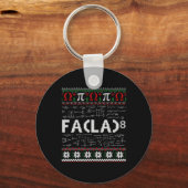 Fa (la)8おもしろい Christmas Santa Fa La Math先生 キーホルダー (正面)