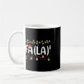 Fa (la)8おもしろい Christmas Santa Fa La Math先生 コーヒーマグカップ (左)