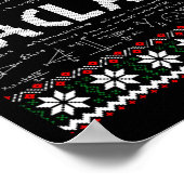 Fa (la)8おもしろい Christmas Santa Fa La Math先生 ポスター (角)