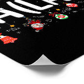 Fa (la)8おもしろい Christmas Santa Fa La Math先生 ポスター (角)