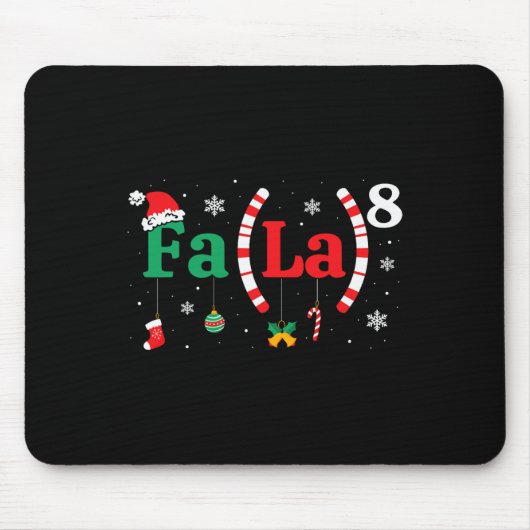 Fa (la)8おもしろい Christmas Santa Fa La Math先生 マウスパッド (正面)