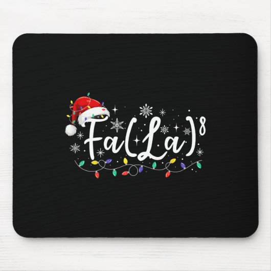 Fa (la)8おもしろい Christmas Santa Fa La Math先生 マウスパッド (正面)