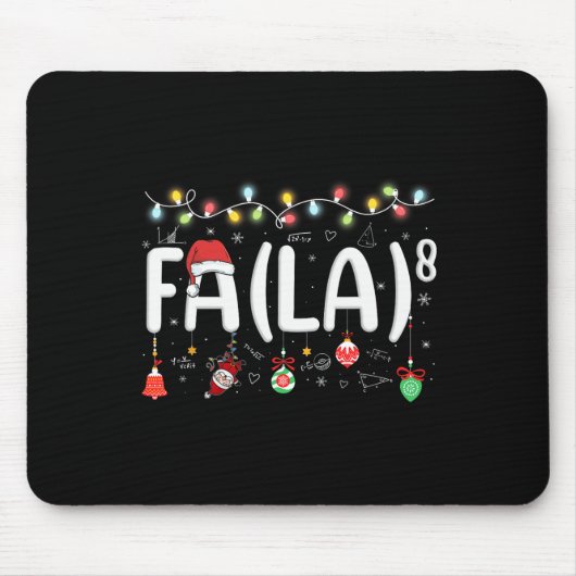 Fa (la)8おもしろい Christmas Santa Fa La Math先生 マウスパッド (正面)