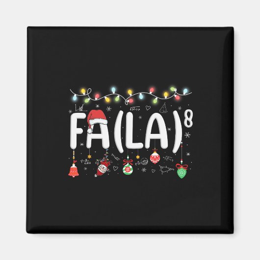 Fa (la)8おもしろい Christmas Santa Fa La Math先生 マグネット (正面)