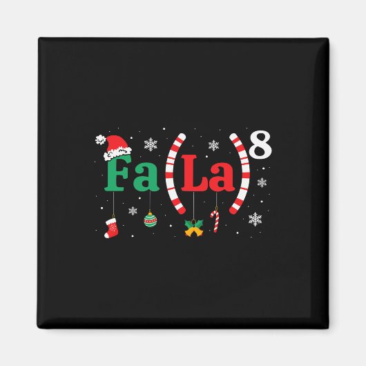 Fa (la)8おもしろい Christmas Santa Fa La Math先生 マグネット (正面)