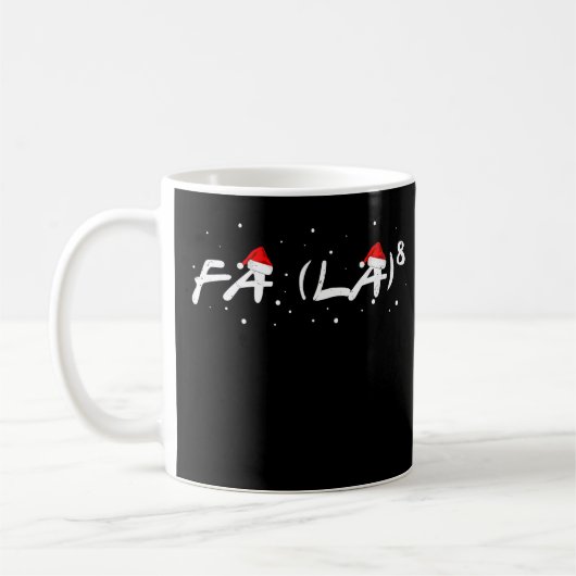 Fa La 8クリスマス数学先生学生のおもしろいクリスマス コーヒーマグカップ (左)