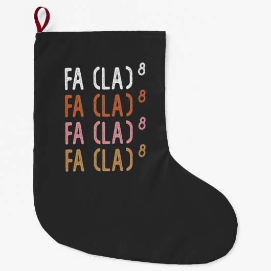 FA (LA)8 おもしろネิร์ド数学 ラージクリスマスストッキング (正面)