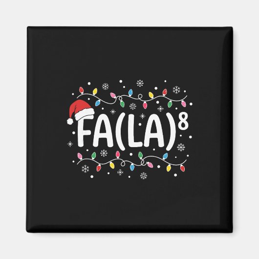 Fa La 8 クリスマスソングのサンタさん 数学教師 プレゼント S マグネット (正面)