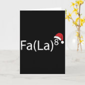 Fa La 8 クリスマスソングの数学教師 サンタコス ハット H カード (黄色い花)