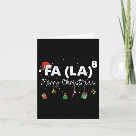 Fa (la)8 クリスマス サンタ ファ ラ 数学教師 面白い カード (正面)