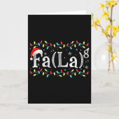 Fa (la) 8 ラの面白いクリスマスサンタ数学教師Tシャツ カード (黄色い花)