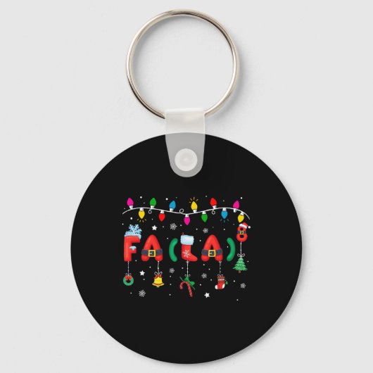 Fa (la) 8 楽しいクリスマスライト サンタ ファ ラ マス キーホルダー (正面)