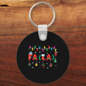 Fa (la) 8 楽しいクリスマスライト サンタ ファ ラ マス キーホルダー (正面)
