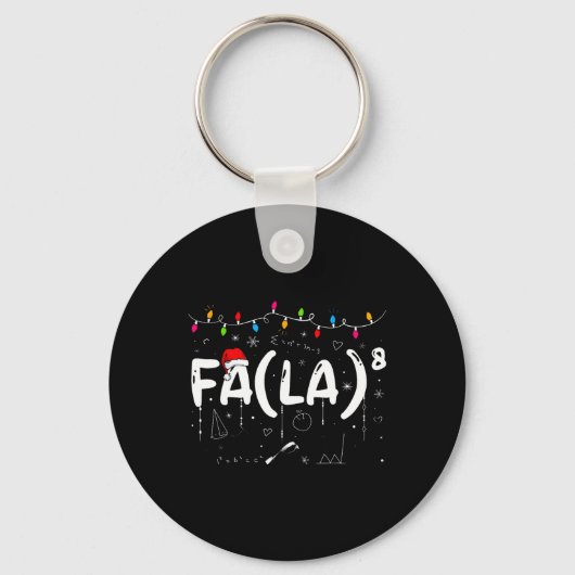Fa (la)8 楽しいクリスマス サンタ ファ・ラ・ラ 数学教師 キーホルダー (正面)