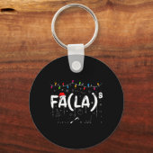 Fa (la)8 楽しいクリスマス サンタ ファ・ラ・ラ 数学教師 キーホルダー (正面)