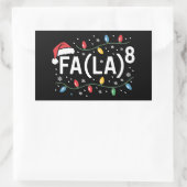 FA(LA)8 楽しいクリスマス サンタ ファ・ラ・ラ 数学教師 長方形シール (バッグ)