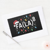 FA(LA)8 楽しいクリスマス サンタ ファ・ラ・ラ 数学教師 長方形シール (封筒)