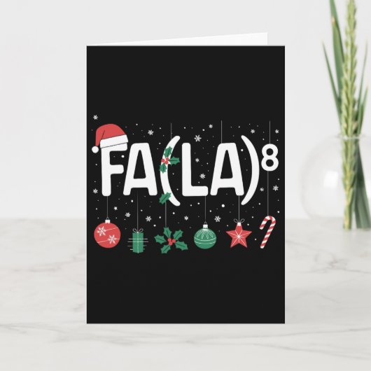 Fa (la)8 楽しいクリスマス サンタ ファ・ラ・数学教師 カード (正面)