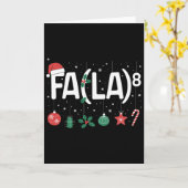 Fa (la)8 楽しいクリスマス サンタ ファ・ラ・数学教師 カード (黄色い花)