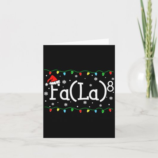 Fa (la)8 楽しいクリスマス サンタ ファ・ラ・数学教師 カード (正面)