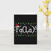 Fa (la)8 楽しいクリスマス サンタ ファ・ラ・数学教師 カード (黄色い花)