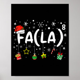 Fa (la)8 楽しいクリスマス サンタ ファ・ラ・数学教師 ポスター