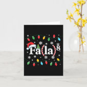 Fa (la) 8 楽しいクリスマス サンタ Fa La 数学教師 カード (黄色い花)