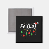 Fa (la) 8 楽しいクリスマス サンタ Fa La 数学教師 マグネット (正面/裏面)