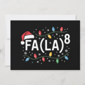 FA（LA）8 面白いクリスマスのサンタ ファ ラ 数学の先生 シーズンカード (正面)