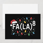 FA（LA）8 面白いクリスマスのサンタ ファ ラ 数学の先生 シーズンカード (正面/裏面)