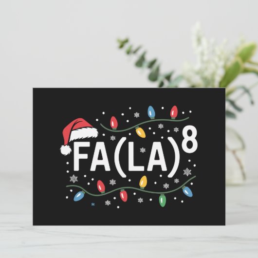 FA（LA）8 面白いクリスマスのサンタ ファ ラ 数学の先生 シーズンカード (スタンド正面)