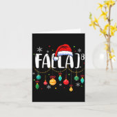 Fa (la) 8 面白いクリスマス サンタ Fa La 数学教師 カード (黄色い花)