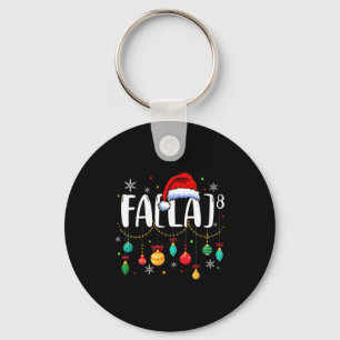 Fa (la) 8 面白いクリスマス サンタ Fa La 数学教師 キーホルダー