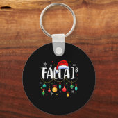 Fa (la) 8 面白いクリスマス サンタ Fa La 数学教師 キーホルダー (正面)