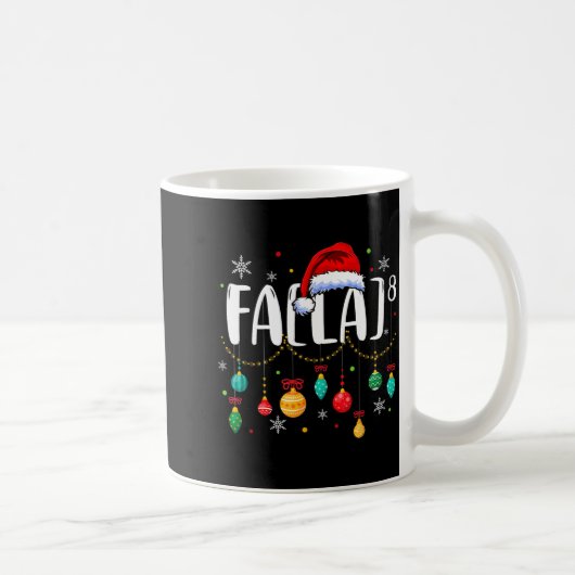 Fa (la) 8 面白いクリスマス サンタ Fa La 数学教師 コーヒーマグカップ (右)