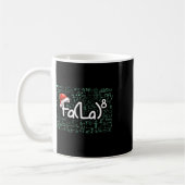 Fa (la) 8 面白い数学のクリスマス Fa La 8 先生 生徒 コーヒーマグカップ (左)