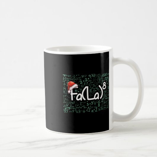 Fa (la) 8 面白い数学のクリスマス Fa La 8 先生 生徒 コーヒーマグカップ (右)