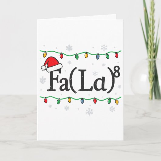 Fa (la) 8 面白い数学教師のクリスマスアガリーハロウィンセーター カード (正面)