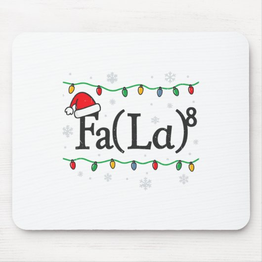 Fa (la) 8 面白い数学教師のクリスマスアガリーハロウィンセーター マウスパッド (正面)